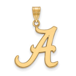 10k Yellow Gold U. of Alabama Large Initial A Pendant