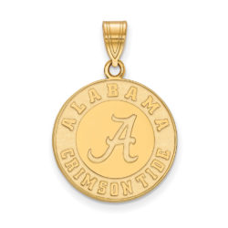 10k Yellow Gold U. of Alabama Large Logo Disc Pendant