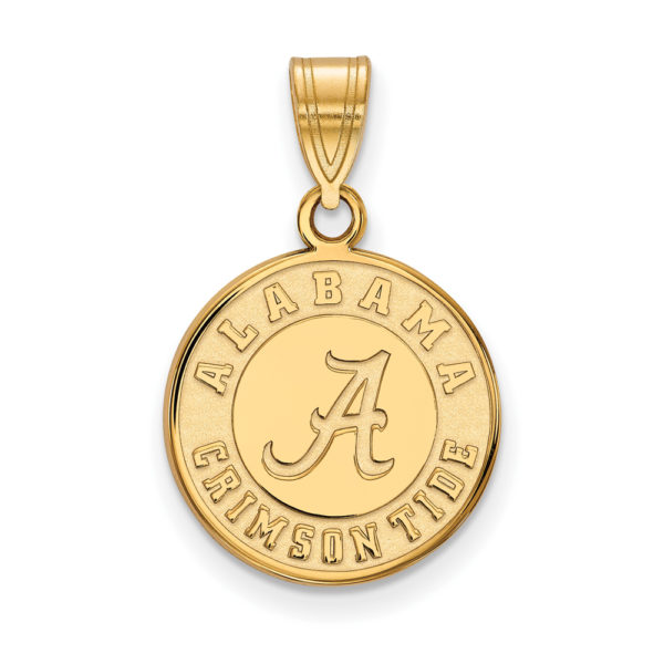 10k Yellow Gold U. of Alabama Medium Disc Pendant