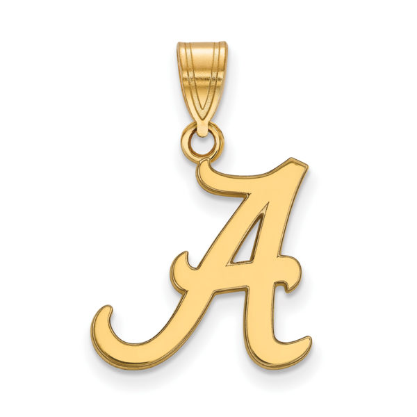 10k Yellow Gold U. of Alabama Medium Initial A Pendant