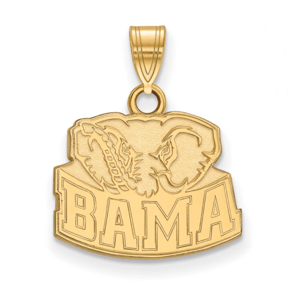 10k Yellow Gold U. of Alabama Small 'BAMA' Logo Pendant