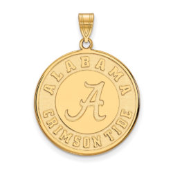 10k Yellow Gold U. of Alabama XL Disc Pendant