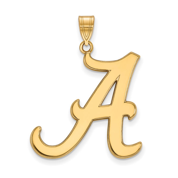 10k Yellow Gold U. of Alabama XL Initial A Pendant