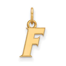 10k Yellow Gold U. of Florida XS (Tiny) Initial F Charm or Pendant