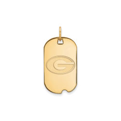 10k Yellow Gold U. of Georgia 'G' Dog Tag Pendant