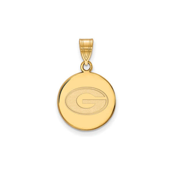 10k Yellow Gold U. of Georgia Medium 'G' Disc Pendant