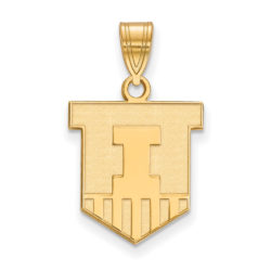 10k Yellow Gold U. of Illinois Medium Shield Pendant