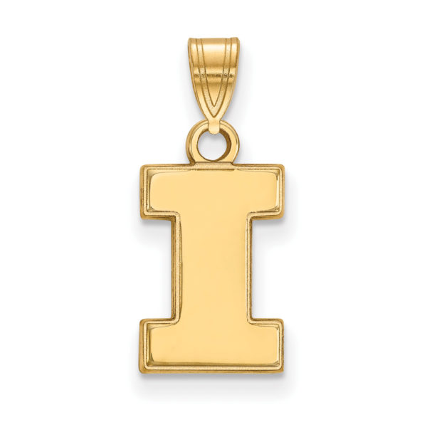 10k Yellow Gold U. of Illinois Small Initial I Pendant