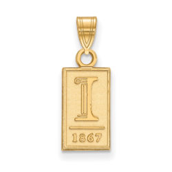 10k Yellow Gold U. of Illinois Small Logo Pendant