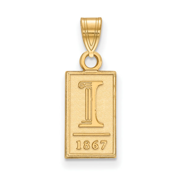 10k Yellow Gold U. of Illinois Small Logo Pendant