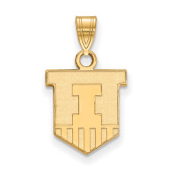 10k Yellow Gold U. of Illinois Small Shield Logo Pendant