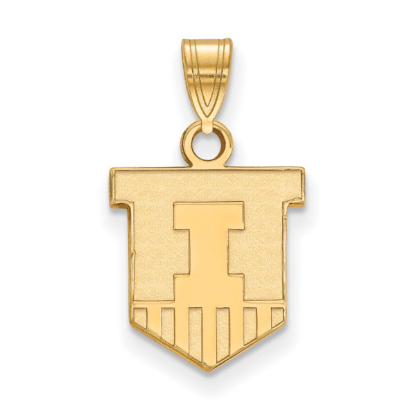 10k Yellow Gold U. of Illinois Small Shield Logo Pendant