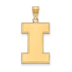 10k Yellow Gold U. of Illinois XL Initial I Pendant