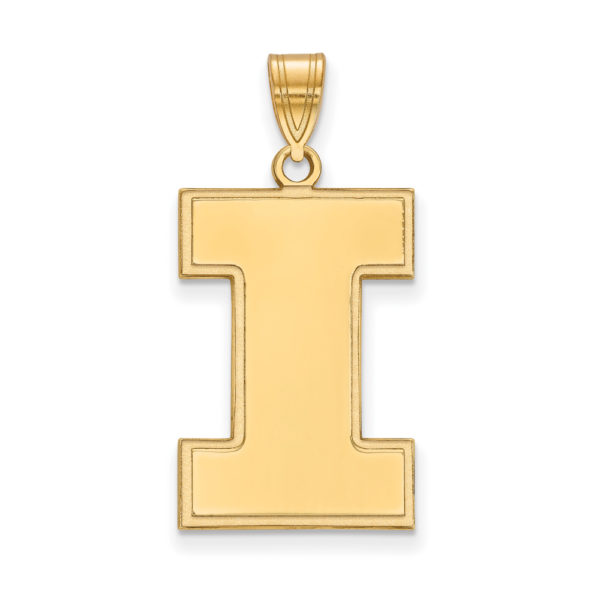 10k Yellow Gold U. of Illinois XL Initial I Pendant