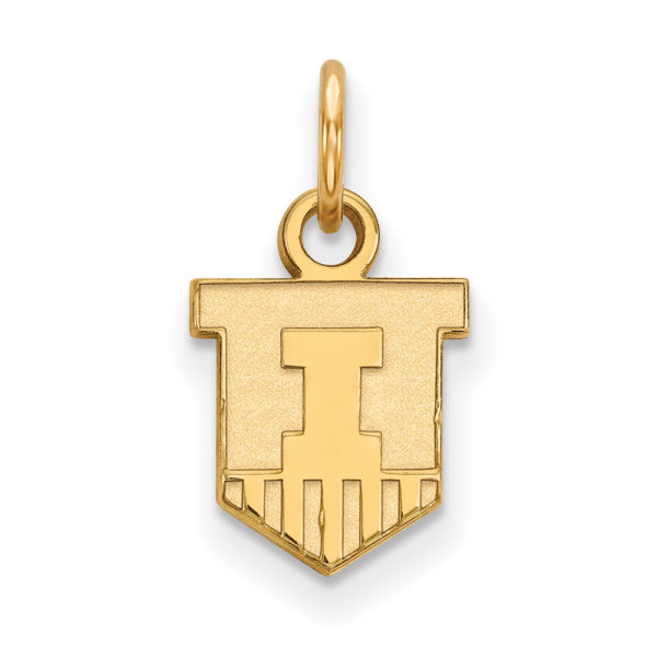 10k Yellow Gold U. of Illinois XS (Tiny) Shield Charm or Pendant