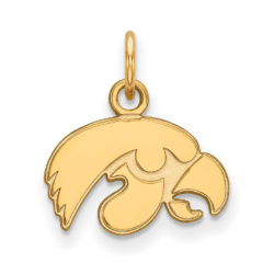 10k Yellow Gold U. of Iowa XS (Tiny) Mascot Charm or Pendant