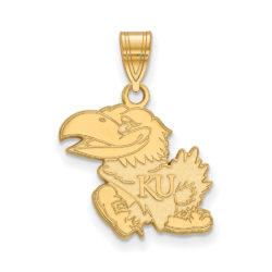 10k Yellow Gold U. of Kansas Medium Mascot Pendant