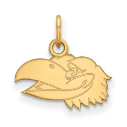 10k Yellow Gold U. of Kansas XS (Tiny) Left Profile Mascot Charm