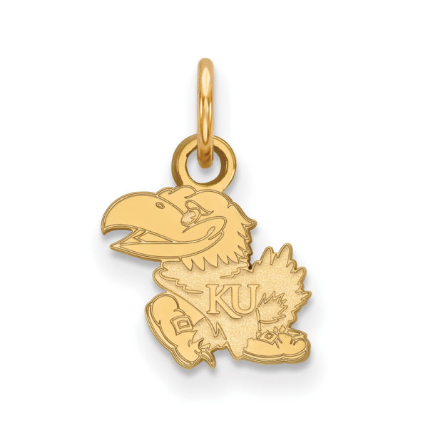 10k Yellow Gold U. of Kansas XS (Tiny) Mascot Charm or Pendant