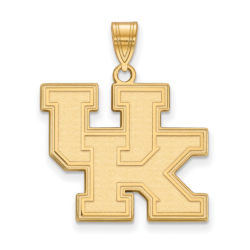 10k Yellow Gold U. of Kentucky Large 'UK' Pendant