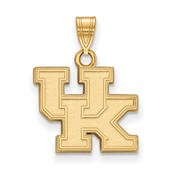 10k Yellow Gold U. of Kentucky Small 'UK' Pendant