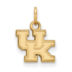 10k Yellow Gold U. of Kentucky XS (Tiny) 'UK' Charm or Pendant