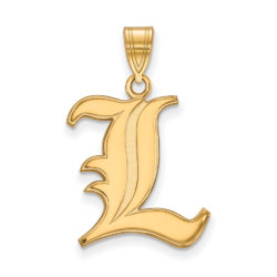 10k Yellow Gold U. of Louisville Large 'L' Pendant