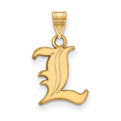 10k Yellow Gold U. of Louisville Small 'L' Pendant