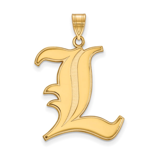 10k Yellow Gold U. of Louisville XL 'L' Pendant