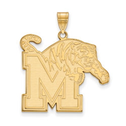 10k Yellow Gold U. of Memphis XL Logo Pendant