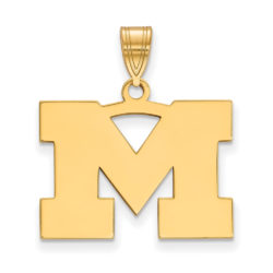 10k Yellow Gold U. of Michigan Medium Initial M Pendant