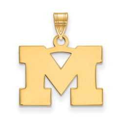 10k Yellow Gold U. of Michigan Small Initial M Pendant