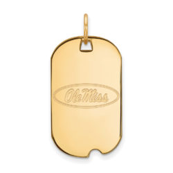 10k Yellow Gold U. of Mississippi Dog Tag Pendant