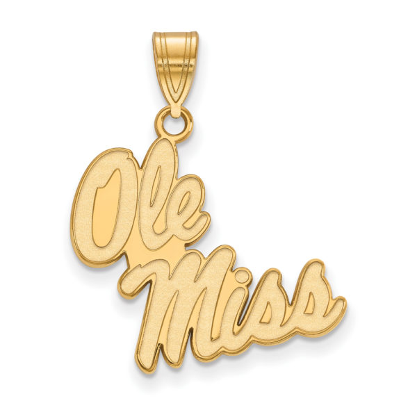 10k Yellow Gold U. of Mississippi Large 'Ole Miss' Pendant