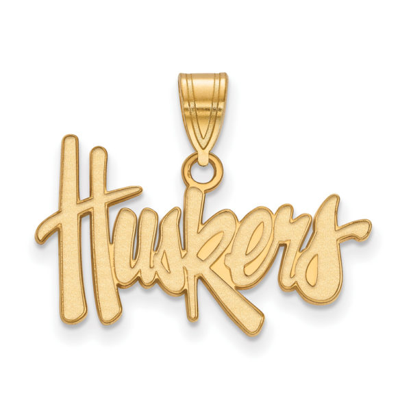 10k Yellow Gold U. of Nebraska Medium 'Huskers' Pendant