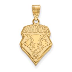 10k Yellow Gold U. of New Mexico Large Logo Pendant