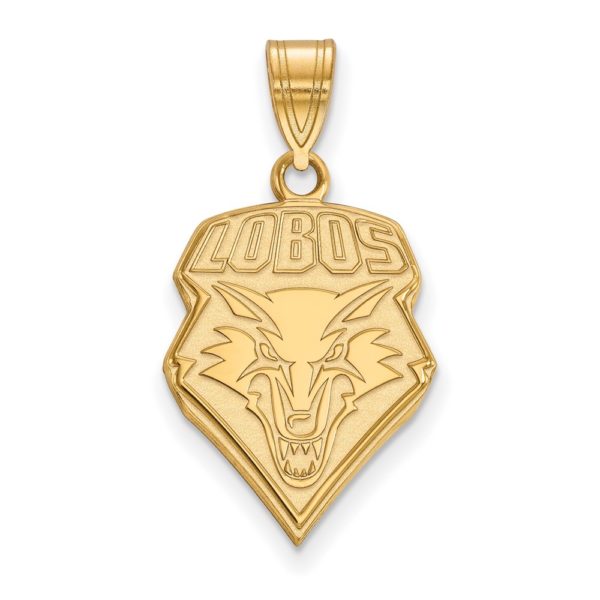 10k Yellow Gold U. of New Mexico Large Logo Pendant