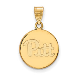 10k Yellow Gold U. of Pittsburgh Medium Disc Pendant