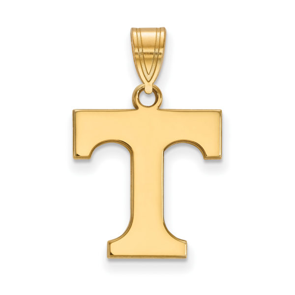 10k Yellow Gold U. of Tennessee Medium Initial T Pendant