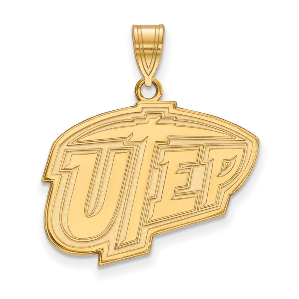 10k Yellow Gold U. of Texas at El Paso Large Logo Pendant