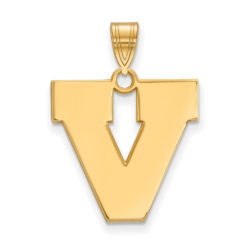 10k Yellow Gold U. of Virginia Large Initial V Pendant