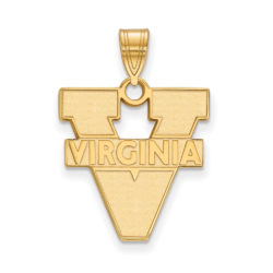 10k Yellow Gold U. of Virginia Large 'V' Logo Pendant