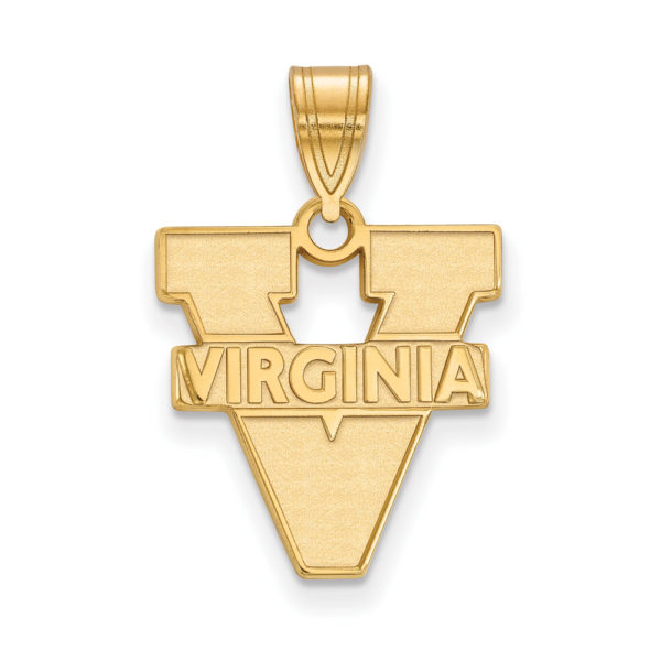 10k Yellow Gold U. of Virginia Medium 'V' Logo Pendant