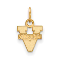 10k Yellow Gold U. of Virginia XS (Tiny) 'V' Logo Charm or Pendant