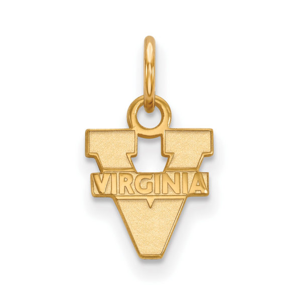 10k Yellow Gold U. of Virginia XS (Tiny) 'V' Logo Charm or Pendant