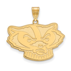 10k Yellow Gold U. of Wisconsin Large Mascot Pendant