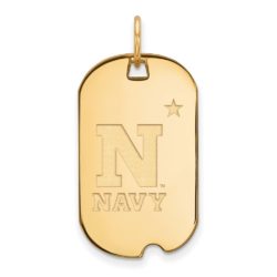 10k Yellow Gold U.S. Naval Academy Dog Tag Pendant