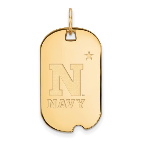 10k Yellow Gold U.S. Naval Academy Dog Tag Pendant