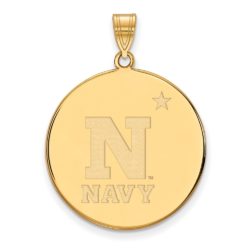 10k Yellow Gold U.S. Naval Academy XL Disc Pendant