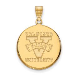 10k Yellow Gold Valdosta State Large Disc Pendant